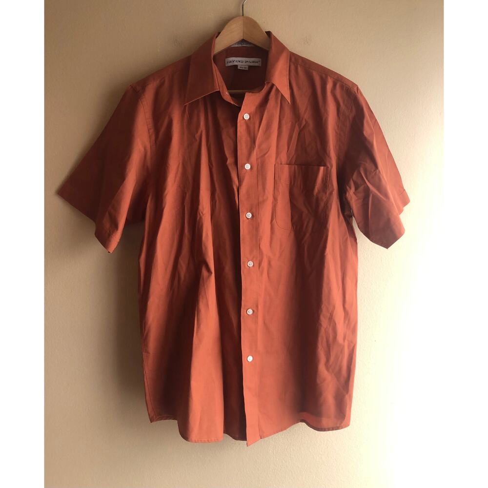 Irvine Park Men Button Up Shirt Brown Size 16.1/2-SS
